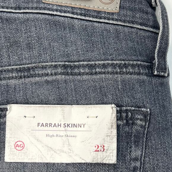 Adriano Goldschmied Farrah HR Skinny Denim Jeans Black Gray Stretch Size 23 NWT - Picture 11 of 14